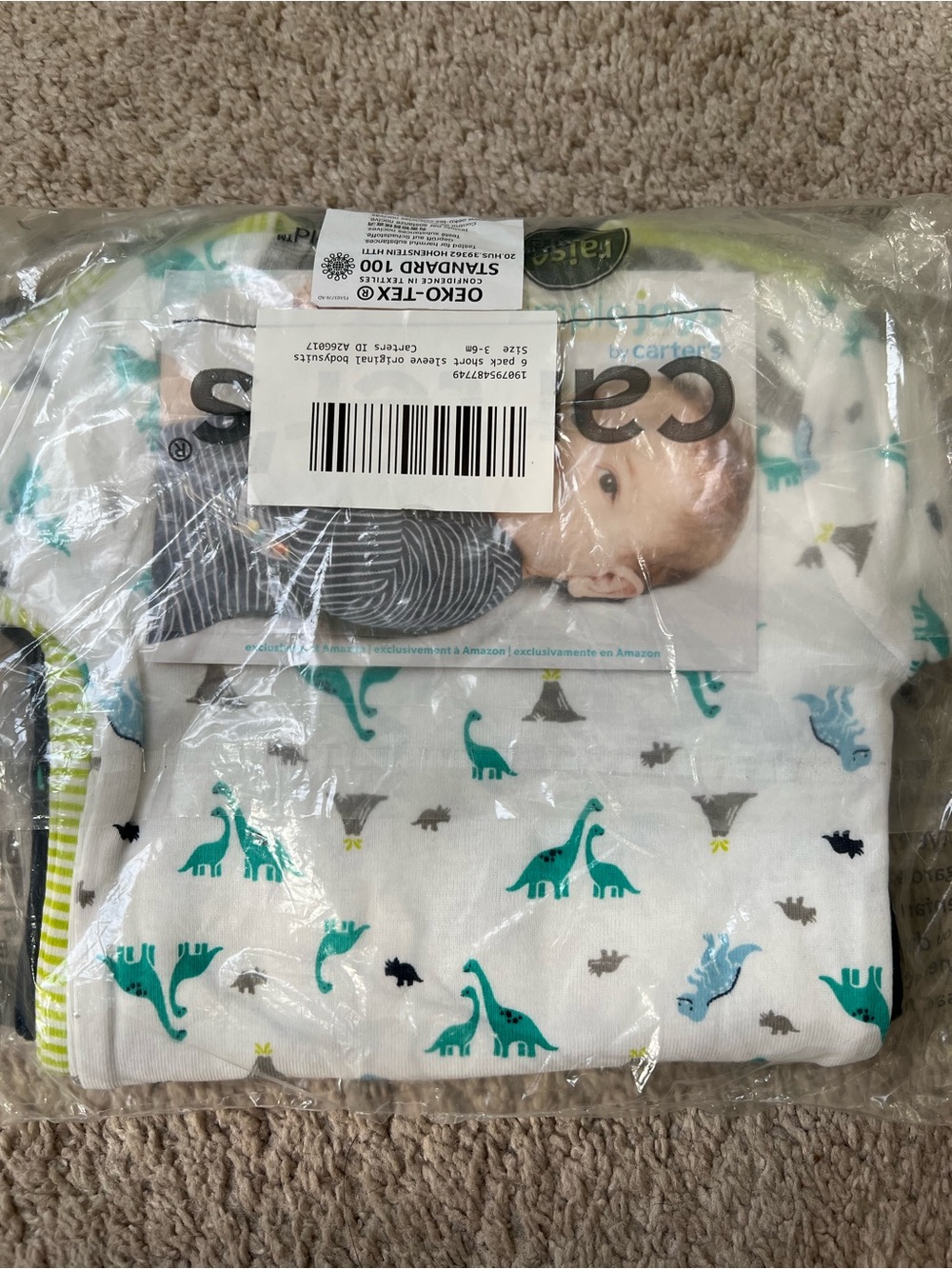 NEW Carter's 6-pack short-sleeve onesies